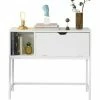 Budget 🎁 SoBuy FSB21-W Konsolentisch Beistelltisch Flurtisch Mit 1 Klappe Und Fach Sideboard Weiß BHT Ca: 92x80x30cm 🔔 -SOBUY SHOP 13498607 1