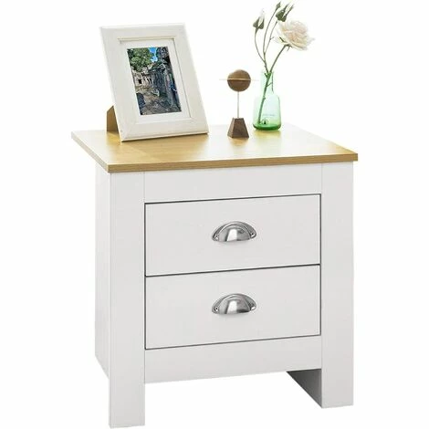 SoBuy FBT86-W Nachttisch Nachttschrank Nachtkommode Nachtkonsole Beistelltisch mit 2 Schubladen Telefontisch Weiß/Natur BHT ca: 45x48x40cm Neu 😍 SoBuy FBT86-W Nachttisch Nachttschrank Nachtkommode Nachtkonsole Beistelltisch Mit 2 Schubladen Telefontisch Weiß/Natur BHT Ca: 45x48x40cm 🥰 -SOBUY SHOP 16674668 1