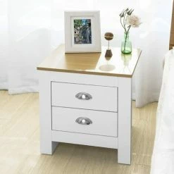 Neu 😍 SoBuy FBT86-W Nachttisch Nachttschrank Nachtkommode Nachtkonsole Beistelltisch Mit 2 Schubladen Telefontisch Weiß/Natur BHT Ca: 45x48x40cm 🥰 4 Neu 😍 SoBuy FBT86-W Nachttisch Nachttschrank Nachtkommode Nachtkonsole Beistelltisch Mit 2 Schubladen Telefontisch Weiß/Natur BHT Ca: 45x48x40cm 🥰 -SOBUY SHOP 16674668 3