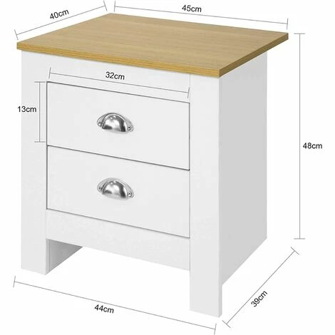 SoBuy FBT86-W Nachttisch Nachttschrank Nachtkommode Nachtkonsole Beistelltisch mit 2 Schubladen Telefontisch Weiß/Natur BHT ca: 45x48x40cm Neu 😍 SoBuy FBT86-W Nachttisch Nachttschrank Nachtkommode Nachtkonsole Beistelltisch Mit 2 Schubladen Telefontisch Weiß/Natur BHT Ca: 45x48x40cm 🥰 -SOBUY SHOP 16674668 5
