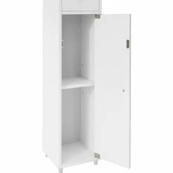 Angebote 😍 SoBuy BZR34-W Badezimmer Hochschrank Mit 5 Fächern Badschrank Badregal Mit 1 Schublade Und Türen Weiß BHT Ca: 20x180x20cm 🧨 -SOBUY SHOP 23190280 3