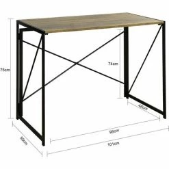 Rabatt 😍 SoBuy FWT78-F Klapptisch Schreibtisch Computertisch Arbeitstisch Bürotisch Für Home-Office Klappbar Industrie-Design BHT Ca.: 101x75x50cm 🌟 -SOBUY SHOP 37536886 2