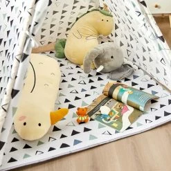 Auslauf 😀 SoBuy OSS03-A02 Tipizelt Spielzelt Zelt Für Kinder Mit 1 Tür Spielhaus Kinderzelt Indianer (Weiß/Dreieck) 🌟 -SOBUY SHOP 43001584 3