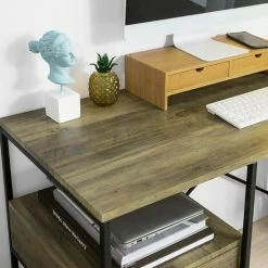 Auslauf ❤️ SoBuy FWT61-N Schreibtisch Mit 4 Ablagen Und Einer Schublade Computertisch Arbeitstisch Bürotisch Für Homeoffice Tisch Industrie-Design BHT Ca.: 118x75x48cm 🎁 6 Auslauf ❤️ SoBuy FWT61-N Schreibtisch Mit 4 Ablagen Und Einer Schublade Computertisch Arbeitstisch Bürotisch Für Homeoffice Tisch Industrie-Design BHT Ca.: 118x75x48cm 🎁 -SOBUY SHOP 51327437 5