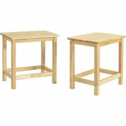 Besorgen 🔥 SoBuy FST91-Nx2 2er Set Esszimmerstühle Küchenstühle Esszimmerhocker Holzhocker Für Esszimmer, Küche Aus Kautschukholz BHT Ca.: 45x45x32cm ✨