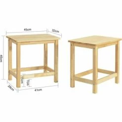 Besorgen 🔥 SoBuy FST91-Nx2 2er Set Esszimmerstühle Küchenstühle Esszimmerhocker Holzhocker Für Esszimmer, Küche Aus Kautschukholz BHT Ca.: 45x45x32cm ✨ -SOBUY SHOP 51327566 5