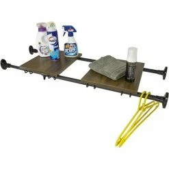 Bester Verkauf 🎉 SoBuy KLS10-SCH Teleskopregal Mit 2 Abnehmbaren Ablagen Blumenregal Pflanzenregal Kleiderregal Aufbewahrungsregal Badzimmerregal Lagerregal Verstellbares Regal Innenbereich Balkon Breite: 75-127cm 😍