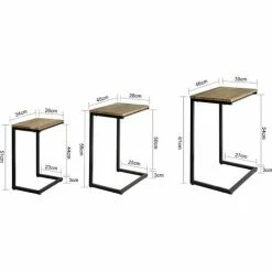 Blitzangebot 💯 SoBuy FBT102-F 3er Set Beistelltisch Satztisch Couchtisch Stapelbar Sofatisch Kaffeetisch Laptoptisch Pflegetisch Wohnzimmertisch 👏 -SOBUY SHOP 51327621 5