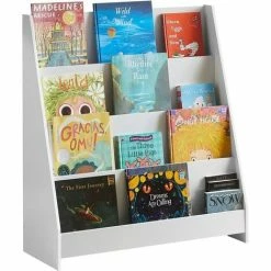 Coupon 🤩 SoBuy KMB32-W Kinder Bücherregal Kinderregal Zeitungsständer Mit 4 Ablagefächern Aufbewahrungsregal Für Kinder Büchergestell Hängefächerregal Weiß BHT Ca.: 80x88x30cm 💯
