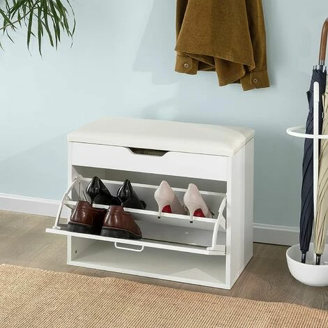 SoBuy FSR95-W Schuhbank mit Sitzkissen Sitzbank Schuhregal Schuhschrank Garderobenbank Schuhkipper mit 1 Klappe Sitzkommode BHT ca.: 60x50x30cm Besorgen 🎁 SoBuy FSR95-W Schuhbank Mit Sitzkissen Sitzbank Schuhregal Schuhschrank Garderobenbank Schuhkipper Mit 1 Klappe Sitzkommode BHT Ca.: 60x50x30cm 🤩 -SOBUY SHOP 51327712 3