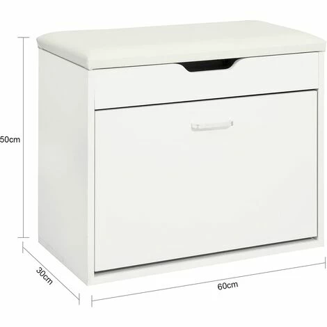 SoBuy FSR95-W Schuhbank mit Sitzkissen Sitzbank Schuhregal Schuhschrank Garderobenbank Schuhkipper mit 1 Klappe Sitzkommode BHT ca.: 60x50x30cm Besorgen 🎁 SoBuy FSR95-W Schuhbank Mit Sitzkissen Sitzbank Schuhregal Schuhschrank Garderobenbank Schuhkipper Mit 1 Klappe Sitzkommode BHT Ca.: 60x50x30cm 🤩 -SOBUY SHOP 51327712 5