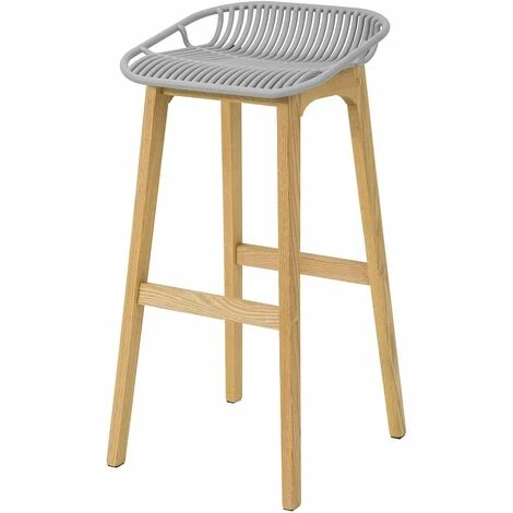 SoBuy FST77-HG Design Barhocker mit Fußstütze Barstuhl Tresenhocker Beine aus Kautschukholz Grau Schlussverkauf 😍 SoBuy FST77-HG Design Barhocker Mit Fußstütze Barstuhl Tresenhocker Beine Aus Kautschukholz Grau ❤️ -SOBUY SHOP 51327750 1