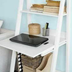 Coupon 😉 SoBuy FRG115-W Modernes Bücherregal Mit Schreibtisch Standregal Wandregal Mit Korktafel Klappbar Weiß BHT Ca.: 64x160x28(61) Cm 😉 -SOBUY SHOP 5171658 3