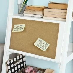 Coupon 😉 SoBuy FRG115-W Modernes Bücherregal Mit Schreibtisch Standregal Wandregal Mit Korktafel Klappbar Weiß BHT Ca.: 64x160x28(61) Cm 😉 -SOBUY SHOP 5171658 4