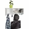Brandneu 🔥 SoBuy FRG48-W Wandgarderobe,Wandhaken, Hängeregal, Badezimmerschrank,mit 4 Haken,weiß, B 60 Cm 🌟 -SOBUY SHOP 5171685 1