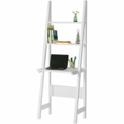 Großhandel 😀 SoBuy FRG60-W Modernes Bücherregal Set Mit Schreibtisch Standregal Wandregal Weiß BHT Ca.: 64x180x39cm 👍