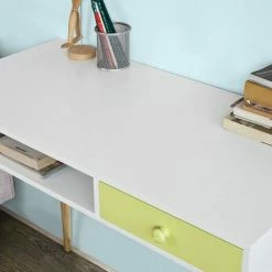 Brandneu 👏 SoBuy FWT24-W Schreibtisch Bürotisch Computertisch Kinderschreibtisch Mit Schublade, BHT Ca:90x73x46cm 🎁 -SOBUY SHOP 5171776 3