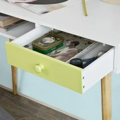 Brandneu 👏 SoBuy FWT24-W Schreibtisch Bürotisch Computertisch Kinderschreibtisch Mit Schublade, BHT Ca:90x73x46cm 🎁 -SOBUY SHOP 5171776 4