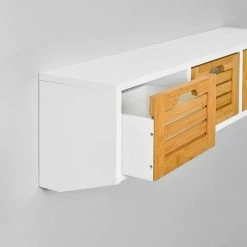 Bester Verkauf 🔥 SoBuy FHK19-WN Wandgarderobe Flurgarderobe Kleiderhaken Hängeregal Mit 3 Körben Und 4 Haken Garderobe Natur BHT Ca.: 80x25x20cm 😉 3 Bester Verkauf 🔥 SoBuy FHK19-WN Wandgarderobe Flurgarderobe Kleiderhaken Hängeregal Mit 3 Körben Und 4 Haken Garderobe Natur BHT Ca.: 80x25x20cm 😉 -SOBUY SHOP 52565180 3