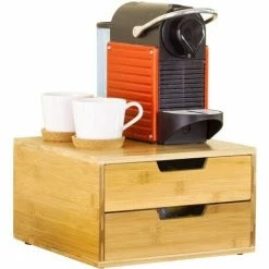 Bestpreis 😀 SoBuy FRG82-N Kaffeekapsel Box Kapselspender Aufbewahrungsbox Schubladenbox Schreibtischorganizer BHT: 30x18x31cm 💯