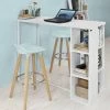 Großhandel 🤩 SoBuy FWT39-W Bartisch Beistelltisch Stehtisch Küchentheke Küchenbartisch Mit 3 Regalfächern, Weiß, BHT Ca: 120x105x49cm ❤️ 2 Großhandel 🤩 SoBuy FWT39-W Bartisch Beistelltisch Stehtisch Küchentheke Küchenbartisch Mit 3 Regalfächern, Weiß, BHT Ca: 120x105x49cm ❤️ -SOBUY SHOP 5479235 1
