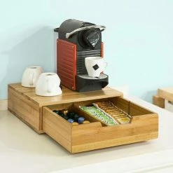 Top 10 ⭐ SoBuy FRG70-N Kaffeekapsel Box Kapselhalter Für Kapseln,Teebeutel Kapselständer Monitorständer Monitorerhöhung Bambus BHT Ca.: 30x9,5x31cm 🧨 -SOBUY SHOP 5479238 2