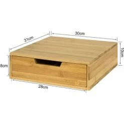 Top 10 ⭐ SoBuy FRG70-N Kaffeekapsel Box Kapselhalter Für Kapseln,Teebeutel Kapselständer Monitorständer Monitorerhöhung Bambus BHT Ca.: 30x9,5x31cm 🧨 -SOBUY SHOP 5479238 5