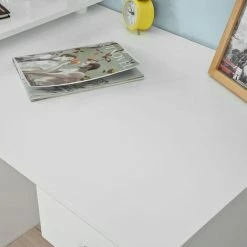 Auslauf 👏 SoBuy FWT35-W Schreibtisch Mit 1 Schublade Und 3 Ablagen Tisch Arbeitstisch Computertisch Bürotisch, Weiß BHT Ca: 101x76x60cm 👍 -SOBUY SHOP 5479245 4