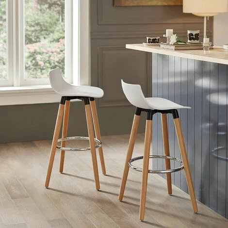 SoBuy FST86-W Barhocker mit Fußstütze Barstuhl Tresenhocker Barstuhl mit Rücklehne weiß Beine aus Buche Beine Sitzhöhe: 70cm Großhandel 💯 SoBuy FST86-W Barhocker Mit Fußstütze Barstuhl Tresenhocker Barstuhl Mit Rücklehne Weiß Beine Aus Buche Beine Sitzhöhe: 70cm 🎁 -SOBUY SHOP 57355971 3