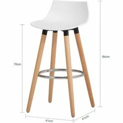 Großhandel 💯 SoBuy FST86-W Barhocker Mit Fußstütze Barstuhl Tresenhocker Barstuhl Mit Rücklehne Weiß Beine Aus Buche Beine Sitzhöhe: 70cm 🎁 6 Großhandel 💯 SoBuy FST86-W Barhocker Mit Fußstütze Barstuhl Tresenhocker Barstuhl Mit Rücklehne Weiß Beine Aus Buche Beine Sitzhöhe: 70cm 🎁 -SOBUY SHOP 57355971 5