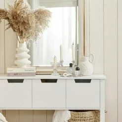 Brandneu 😉 SoBuy FSB51-W Konsolentisch Beistelltisch Flurtisch Mit 3 Schubladen Und Fach Sideboard Weiß BHT Ca: 93x79x33cm ❤️ 5 Brandneu 😉 SoBuy FSB51-W Konsolentisch Beistelltisch Flurtisch Mit 3 Schubladen Und Fach Sideboard Weiß BHT Ca: 93x79x33cm ❤️ -SOBUY SHOP 57355980 4