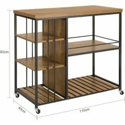 Billig 🔥 SoBuy SVW18-F Servierwagen Mit 5 Ablagen Beistellwagen Rollwagen Teewagen Barwagen Küchenwagen Mikrowellenregal Küchenrollwagen BHT Ca.: 110x92x45cm 🔔 6 Billig 🔥 SoBuy SVW18-F Servierwagen Mit 5 Ablagen Beistellwagen Rollwagen Teewagen Barwagen Küchenwagen Mikrowellenregal Küchenrollwagen BHT Ca.: 110x92x45cm 🔔 -SOBUY SHOP 58040908 5