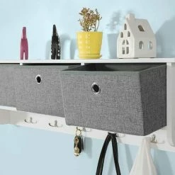 Großhandel 🎉 SoBuy Wandgarderobe-Set Flurset Flurmöbel Schuhbank Mit Sitzfläche Flurgarderobe FSR36-W+FRG282-W 👏 -SOBUY SHOP 58467129 4