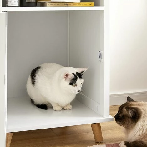 SoBuy HAT01-W Beistelltisch Nachttisch mit Ablagen und Katzenhaus Sofatisch Flurschrank Telefontisch Nachtschrank Nachtkommode BHT ca.: 49x69x53cm Auslauf ✔️ SoBuy HAT01-W Beistelltisch Nachttisch Mit Ablagen Und Katzenhaus Sofatisch Flurschrank Telefontisch Nachtschrank Nachtkommode BHT Ca.: 49x69x53cm 🎁 -SOBUY SHOP 59466395 4