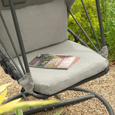 SoBuy OGS57-HG Schwebeliege Relaxliege Schwingliege Schaukelliege Hängesessel Hängekorb Indoor & Outdoor Sonnenliege Nestschaukel Grau Belastbarkeit 120kg BHT ca: 95x187x95cm Bestpreis 🎉 SoBuy OGS57-HG Schwebeliege Relaxliege Schwingliege Schaukelliege Hängesessel Hängekorb Indoor & Outdoor Sonnenliege Nestschaukel Grau Belastbarkeit 120kg BHT Ca: 95x187x95cm 🌟 -SOBUY SHOP 59466399 4