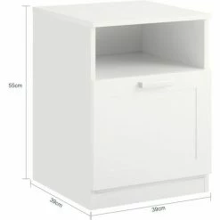 Billig 👏 SoBuy FBT112-W Nachttisch Für Boxspringbett Sofatisch Beistelltisch Schmal Telefontisch Nachtschrank Mit Schublade Nachtkommode Weiß BHT Ca.: 39x55x39cm 💯 -SOBUY SHOP 60600843 5