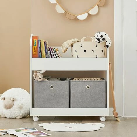 SoBuy KMB53-W Kinderregal mit 2 Stoffboxen Bücherregal Kinder Aufbewahrungsregal für Kinder Bücherständer Spielzeug-Organizer Regal Kinderzimmer BHT ca.: 70x78x40cm Bester Verkauf 🎉 SoBuy KMB53-W Kinderregal Mit 2 Stoffboxen Bücherregal Kinder Aufbewahrungsregal Für Kinder Bücherständer Spielzeug-Organizer Regal Kinderzimmer BHT Ca.: 70x78x40cm 🔥 -SOBUY SHOP 66990468 2