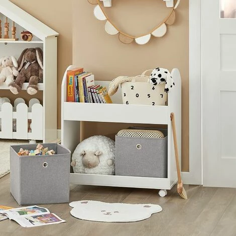 SoBuy KMB53-W Kinderregal mit 2 Stoffboxen Bücherregal Kinder Aufbewahrungsregal für Kinder Bücherständer Spielzeug-Organizer Regal Kinderzimmer BHT ca.: 70x78x40cm Bester Verkauf 🎉 SoBuy KMB53-W Kinderregal Mit 2 Stoffboxen Bücherregal Kinder Aufbewahrungsregal Für Kinder Bücherständer Spielzeug-Organizer Regal Kinderzimmer BHT Ca.: 70x78x40cm 🔥 -SOBUY SHOP 66990468 3