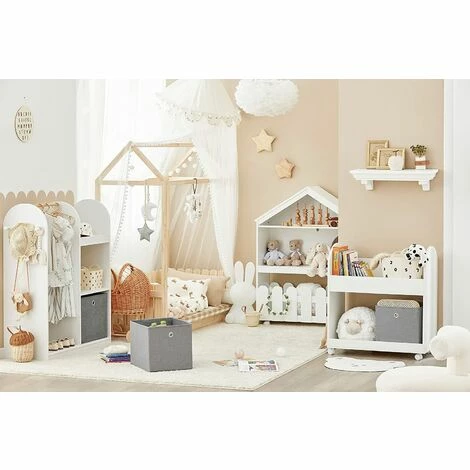 SoBuy KMB53-W Kinderregal mit 2 Stoffboxen Bücherregal Kinder Aufbewahrungsregal für Kinder Bücherständer Spielzeug-Organizer Regal Kinderzimmer BHT ca.: 70x78x40cm Bester Verkauf 🎉 SoBuy KMB53-W Kinderregal Mit 2 Stoffboxen Bücherregal Kinder Aufbewahrungsregal Für Kinder Bücherständer Spielzeug-Organizer Regal Kinderzimmer BHT Ca.: 70x78x40cm 🔥 -SOBUY SHOP 66990468 4