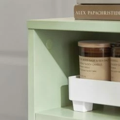 Bestpreis ❤️ SoBuy FSB61-GR Sideboard Mit Schiebetür Aus Glas Kommode Schrank Beistellschrank Aufbewahrungsschrank Grün BHT Ca.: 70x90x34cm 🔔 -SOBUY SHOP 66990472 4