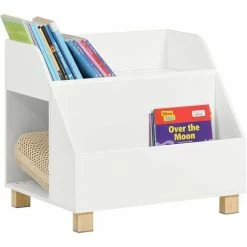 Bestes Angebot ⭐ SoBuy KMB54-W Kinderregal Mit 3 Fächern Spielzeugregal Bücherregal Kinder Aufbewahrungsregal Für Kinder Standregal Mit Massivholzbeine Weiß BHT Ca.: 60x53x48cm ⌛