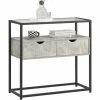 Top 10 🥰 SoBuy FSB54-HG Konsolentisch Schmal Flurtisch Sideboard Beistelltisch Sofatisch Dekotisch Hellgrau BHT Ca: 81x78x35cm ⭐ -SOBUY SHOP 71477587 1