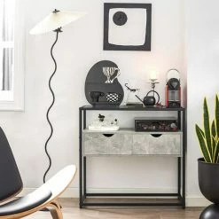 Top 10 🥰 SoBuy FSB54-HG Konsolentisch Schmal Flurtisch Sideboard Beistelltisch Sofatisch Dekotisch Hellgrau BHT Ca: 81x78x35cm ⭐ -SOBUY SHOP 71477587 2