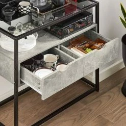 Top 10 🥰 SoBuy FSB54-HG Konsolentisch Schmal Flurtisch Sideboard Beistelltisch Sofatisch Dekotisch Hellgrau BHT Ca: 81x78x35cm ⭐ -SOBUY SHOP 71477587 4