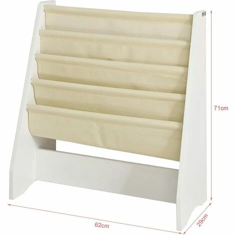 SoBuy FRG225-W Kinder-Bücherregal Hängefächerregal Zeitungsständer mit 4 Ablagefächern Büchergestell BHT ca: 62x71x29cm Rabatt 🎁 SoBuy FRG225-W Kinder-Bücherregal Hängefächerregal Zeitungsständer Mit 4 Ablagefächern Büchergestell BHT Ca: 62x71x29cm 🤩 -SOBUY SHOP 7490858 5