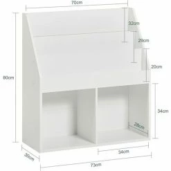 Budget 🌟 SoBuy KMB01-W Kinderregal Mit 3 Ablagefächern Und 2 Offenen Fächern Zeitungsständer Aufbewahrungsregal Bücherregal Für Kinder Weiß BHT Ca.: 73x80x30cm ❤️ 6 Budget 🌟 SoBuy KMB01-W Kinderregal Mit 3 Ablagefächern Und 2 Offenen Fächern Zeitungsständer Aufbewahrungsregal Bücherregal Für Kinder Weiß BHT Ca.: 73x80x30cm ❤️ -SOBUY SHOP 7971282 5