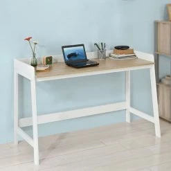 Beste Bewertungen von ✔️ SoBuy FWT41-WN Schreibtisch Tisch Computertisch Bürotisch Weiß/natur BHT Ca.: 125x80x51cm 💯